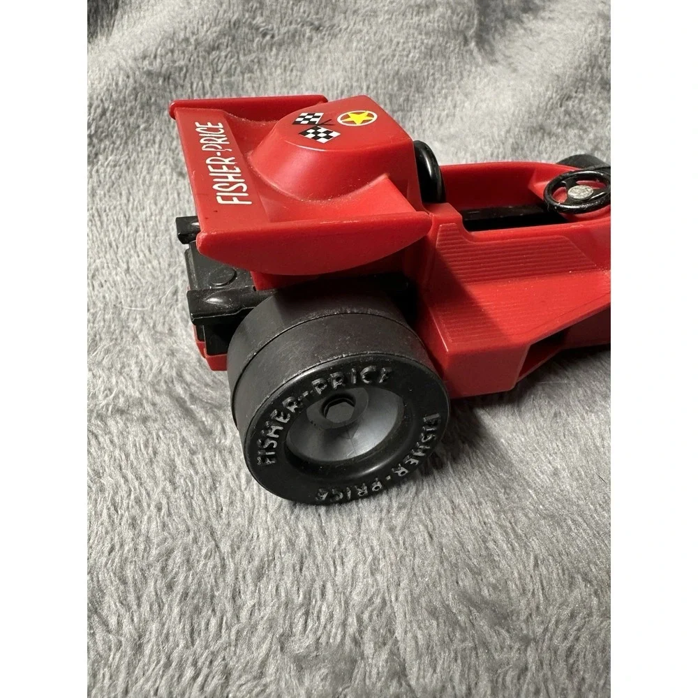 1975 Fisher Price Super Speed Racer Adventure Series Red Race Car #308